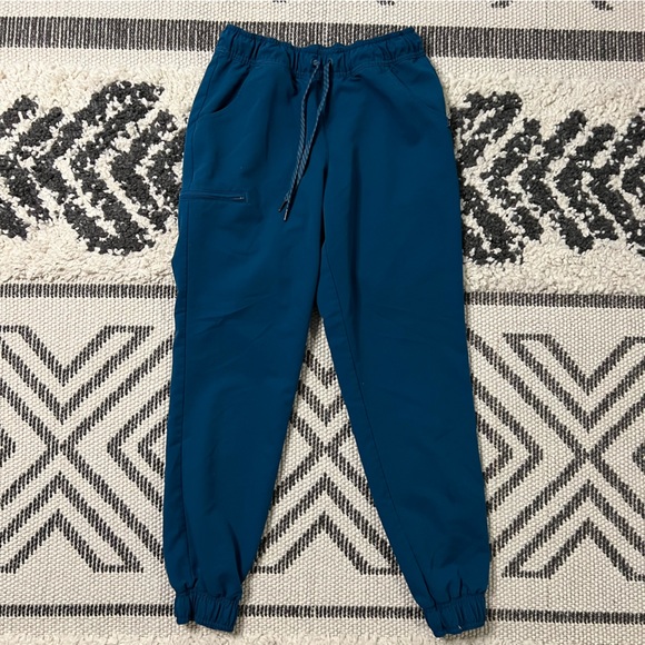 Jaanuu Pants - Women's JAANUU Caribbean Blue 5-Pocket Skinny Scrub Jogger Size S